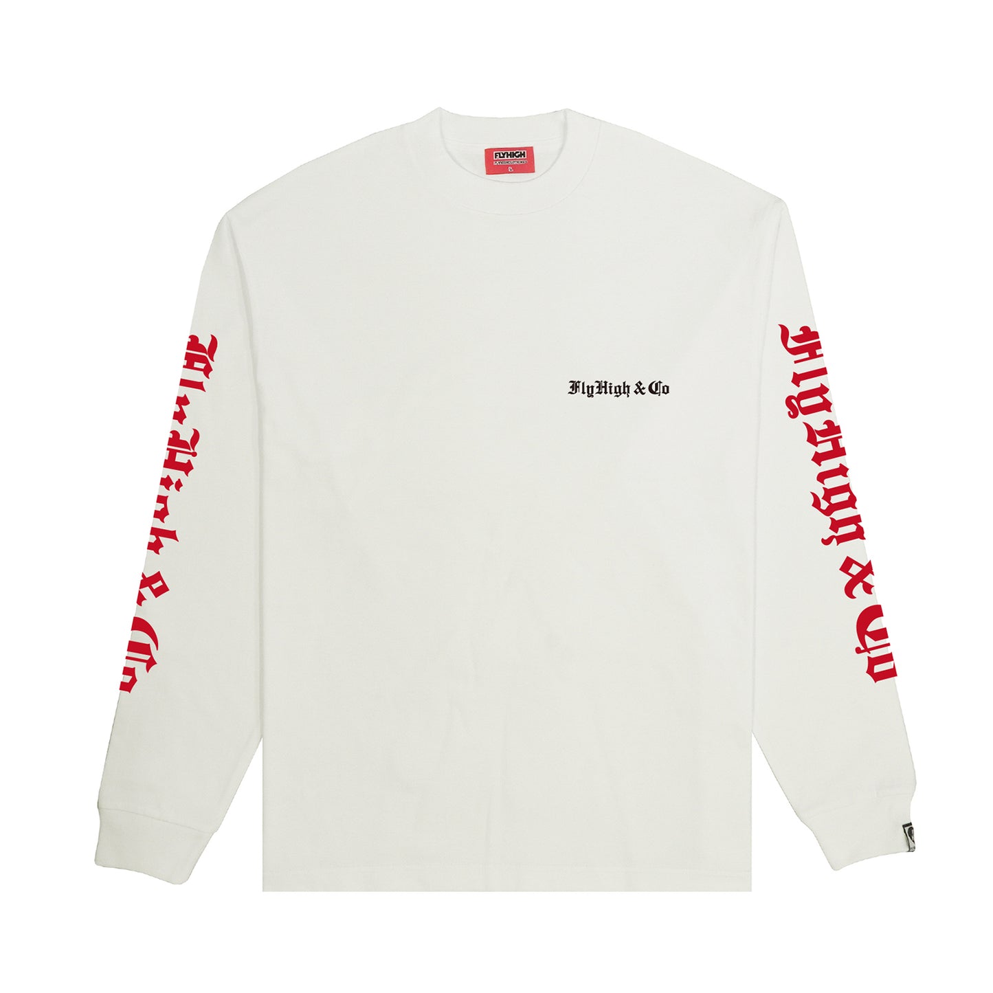 FLYHIGH AND CO LOGO L/S T-SHIRT WHITE