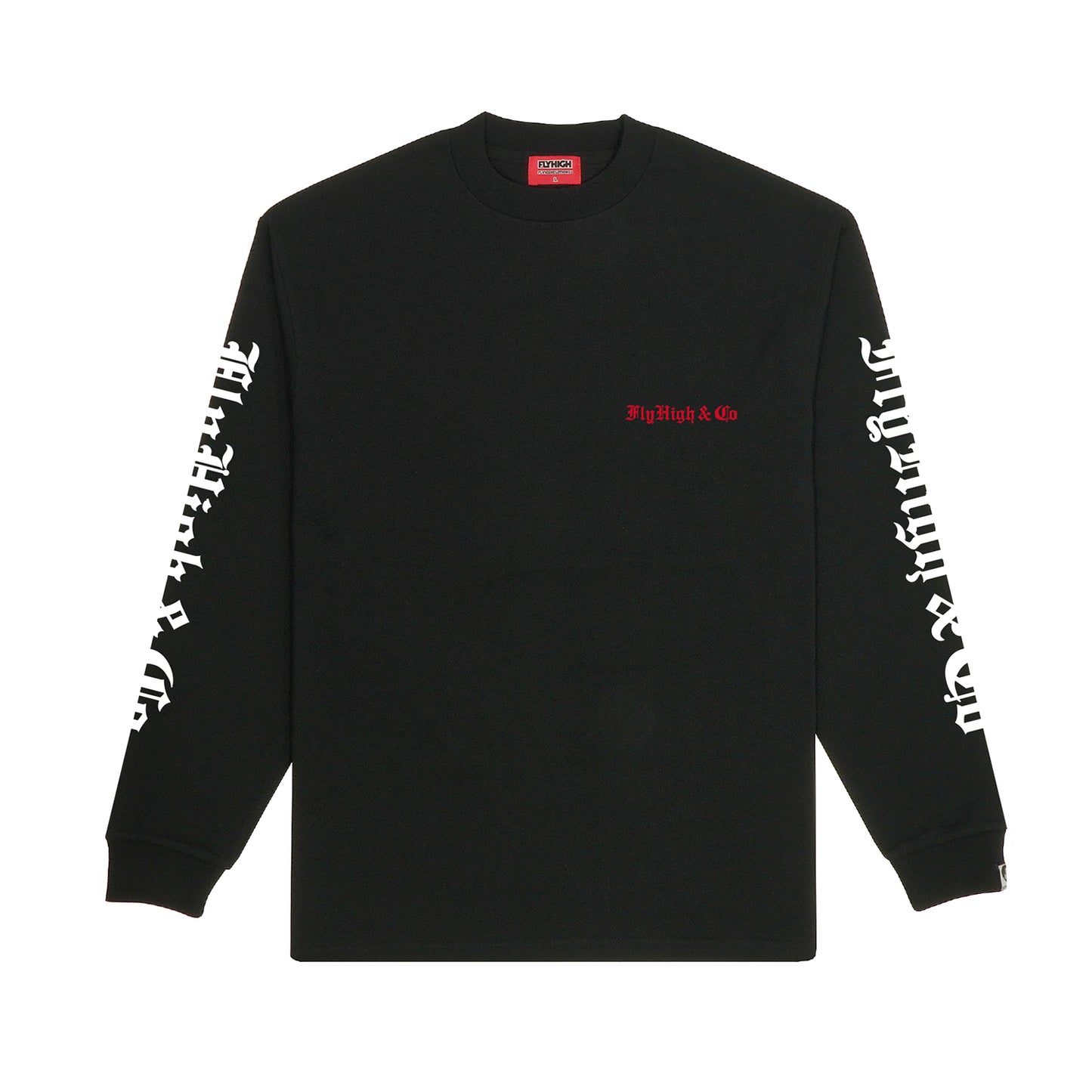 FLYHIGH AND CO LOGO L/S T-SHIRT BLACK
