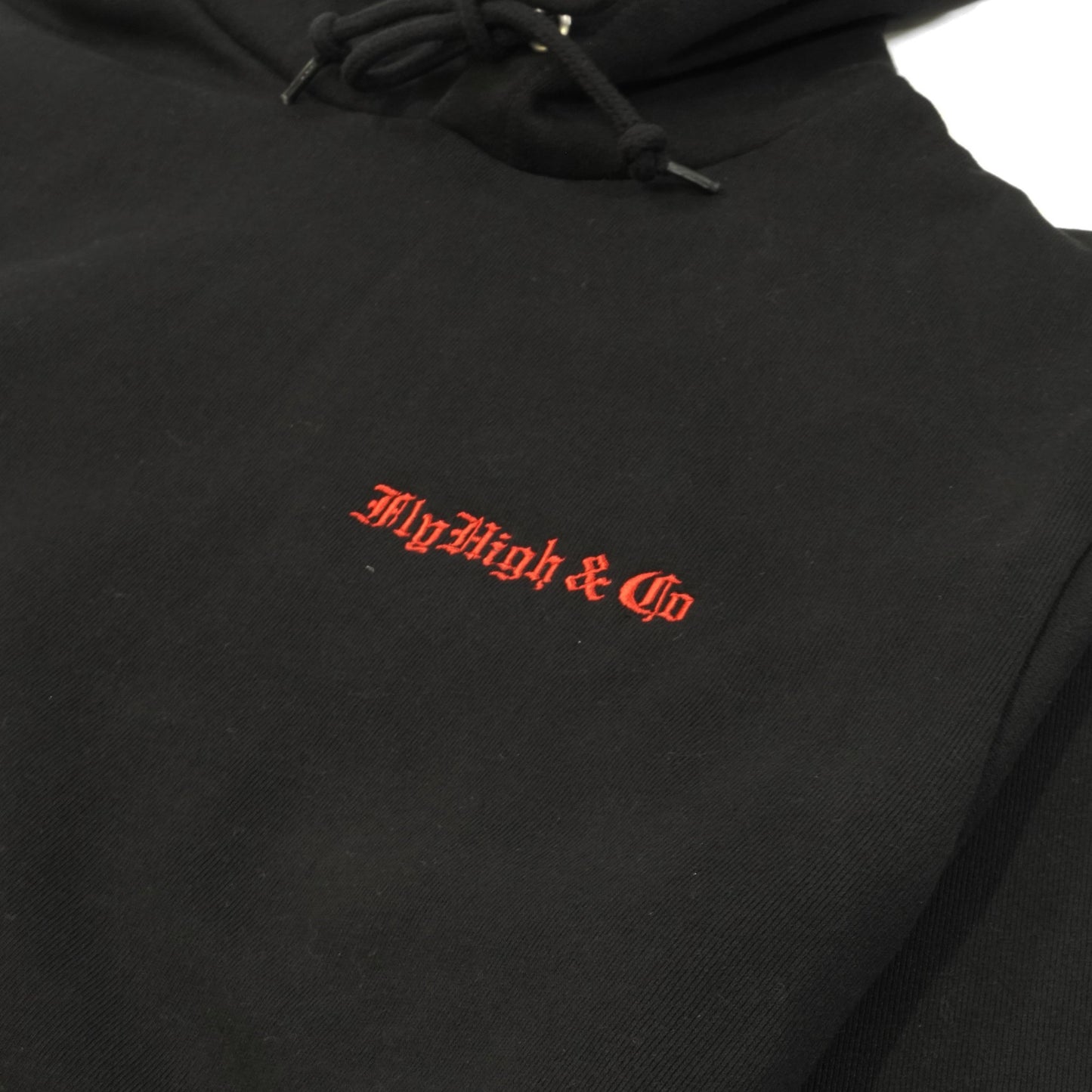 FLYHIGH AND CO LOGO PULLOVER HOODIE BLACK - FLYHIGHCLOTHING® OFFICIAL STORE