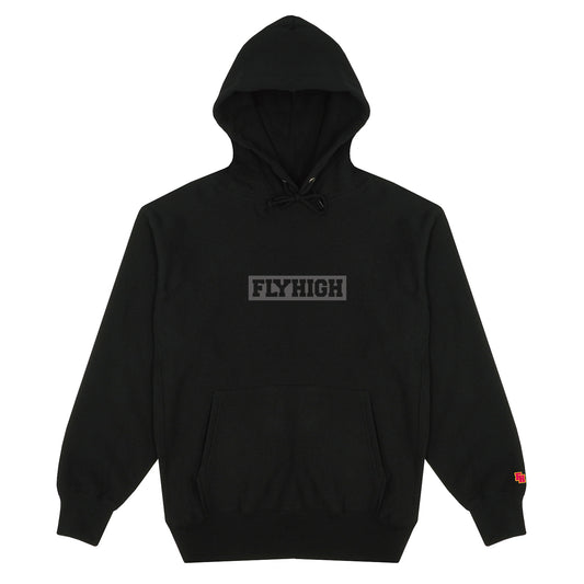 FLYHIGH BOX LOGO PULLOVER HOODIE BLACK