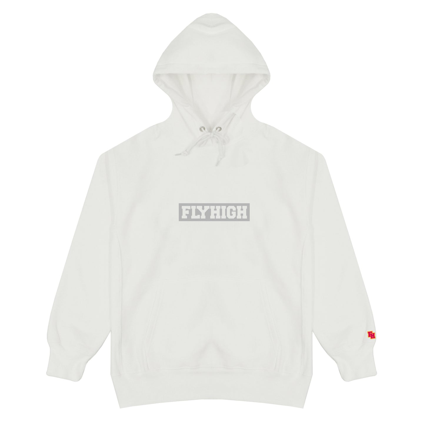 FLYHIGH BOX LOGO PULLOVER HOODIE WHITE