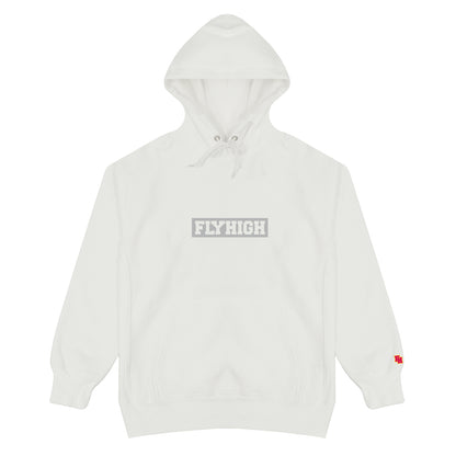 FLYHIGH BOX LOGO PULLOVER HOODIE WHITE