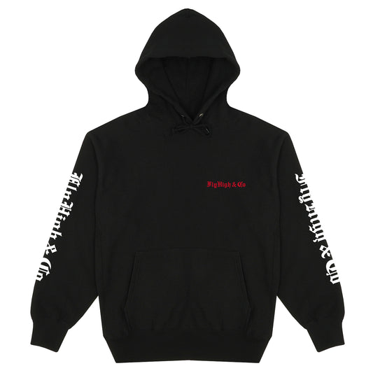 FLYHIGH AND CO LOGO PULLOVER HOODIE BLACK【予約商品】【12月中旬入荷予定】 - FLYHIGHCLOTHING® OFFICIAL STORE