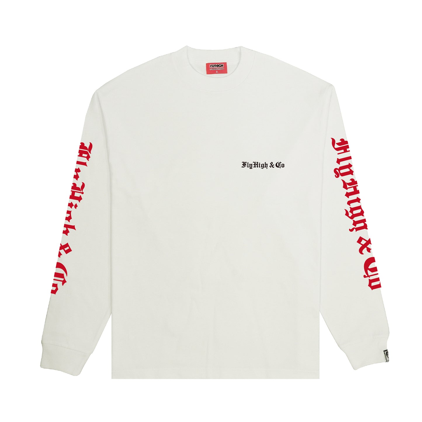 FLYHIGH AND CO LOGO L/S T-SHIRT WHITE【予約商品】【12月下旬入荷予定】