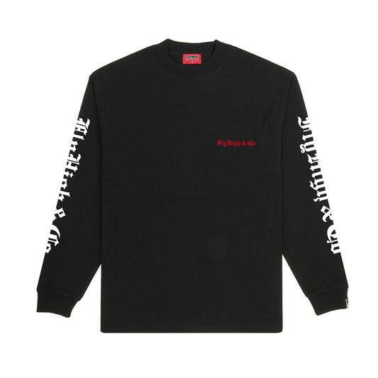 FLYHIGH AND CO LOGO L/S T-SHIRT BLACK【予約商品】【12月下旬入荷予定】