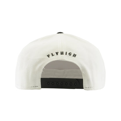 FLYHIGH SNAP BACK BASEBALL CAP WHT/BLK