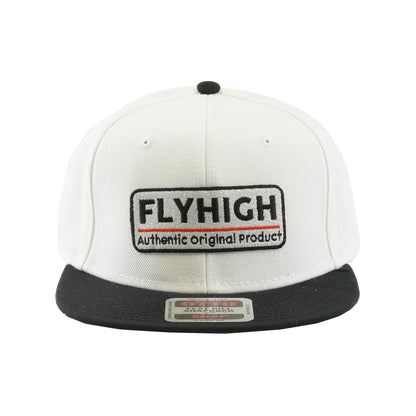 FLYHIGH SNAP BACK BASEBALL CAP WHT/BLK