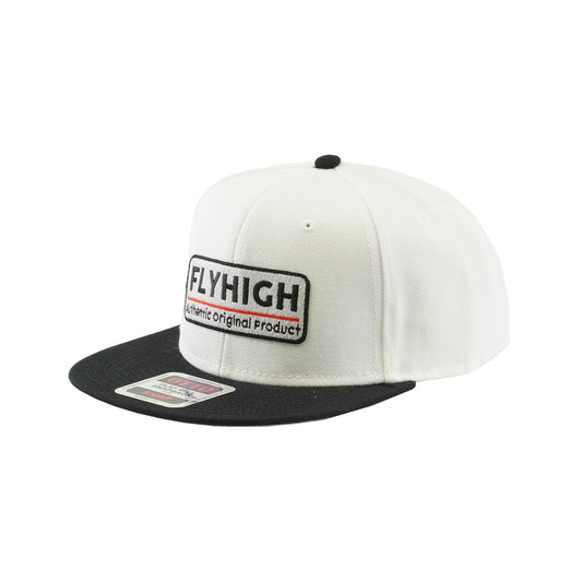 FLYHIGH SNAP BACK BASEBALL CAP WHT/BLK