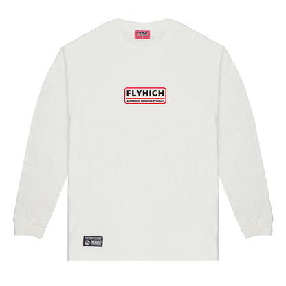 FLYHIGH SQUARE EMBLEM L/S T-SHIRT WHITE