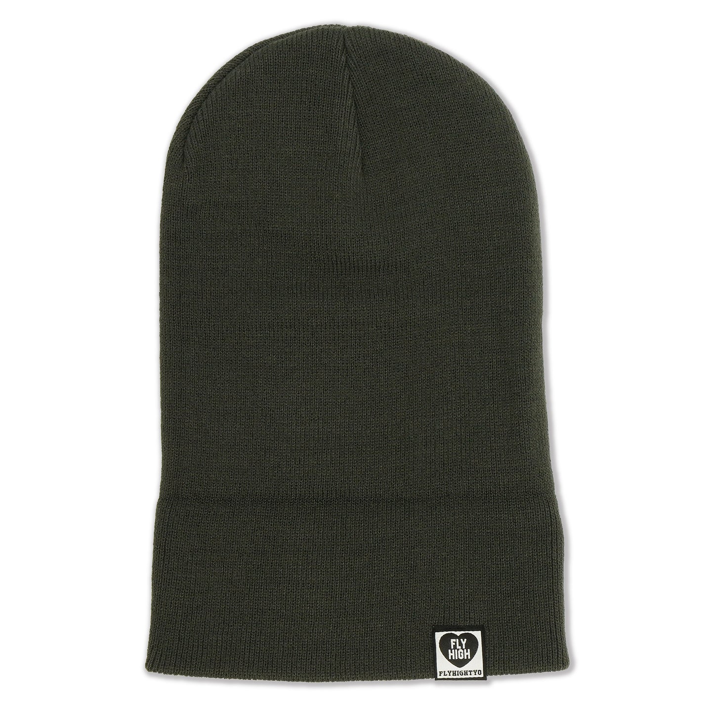 FLYHIGH LOVERS HEART BEANIE KNIT CAP CHARCOAL GRAY