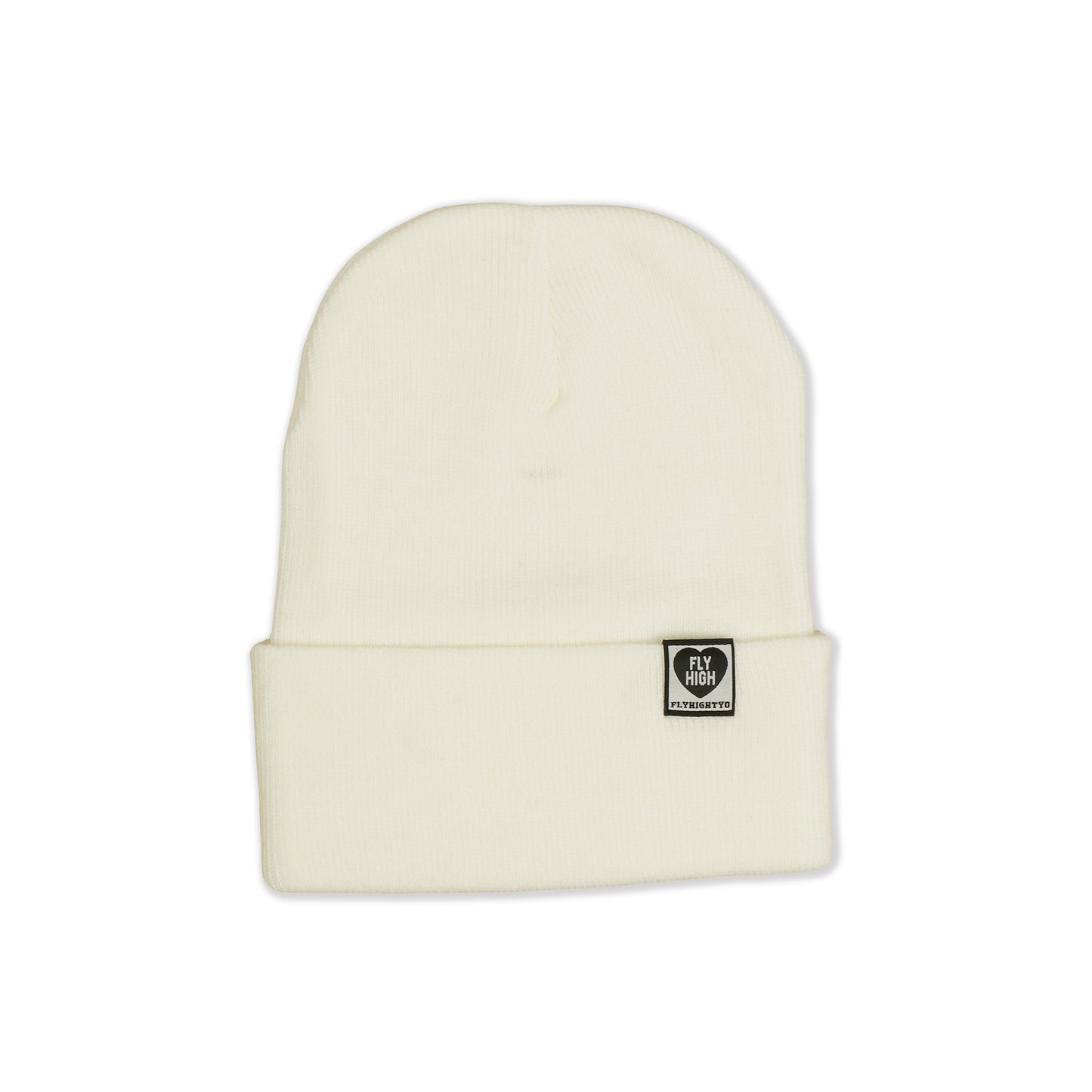 FLYHIGH LOVERS HEART BEANIE KNIT CAP WHITE