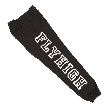 FLYHIGH BIG LOGO SWEAT PANTS BLACK