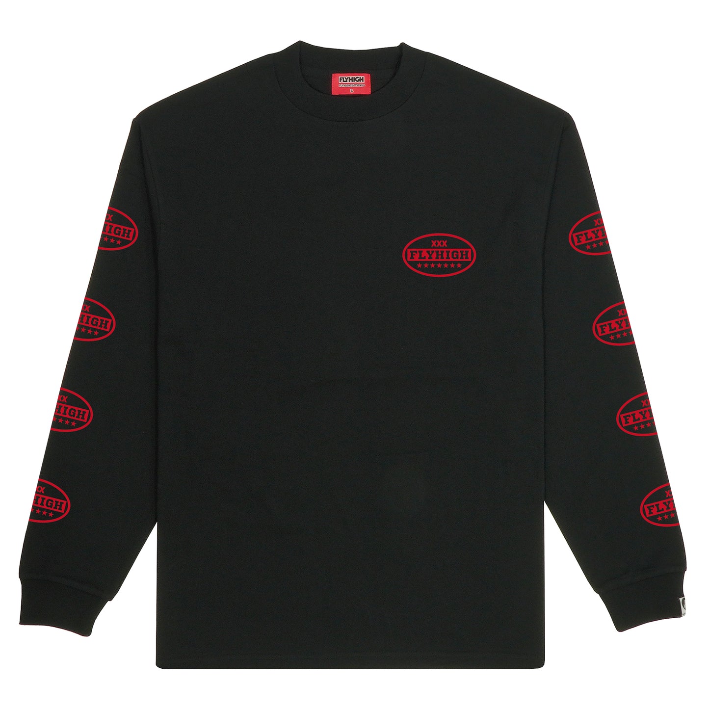 FLYHIGH 7STARS EMBLEM L/S T-SHIRT BLACK